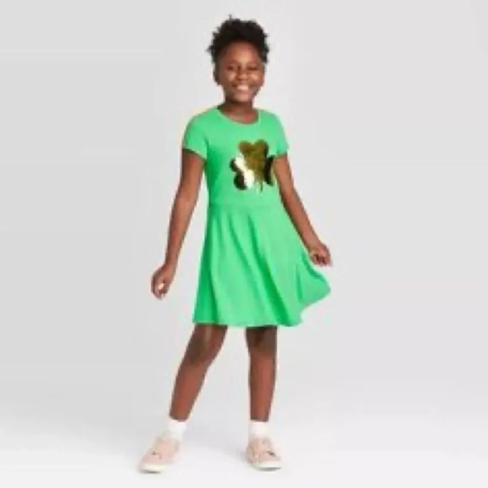Cat & Jack St. Patrick’s Sequin Shamrock Dress